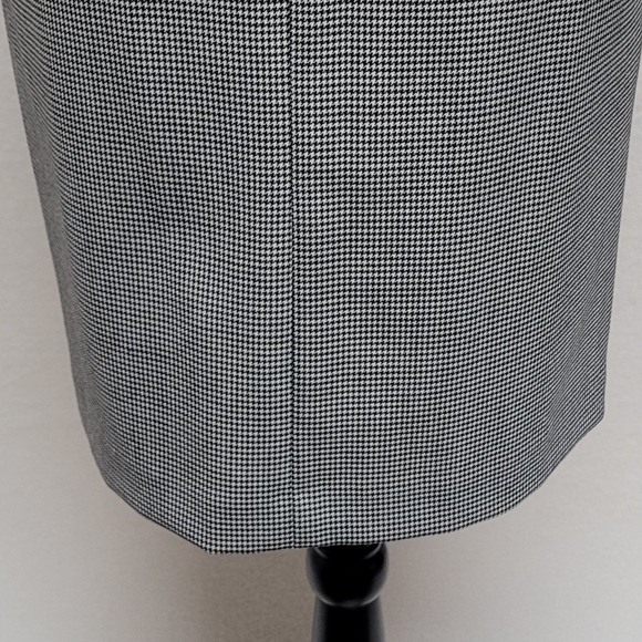 Ralph Lauren Vintage 90s Black Gray Houndstooth Full-zip High Waisted Mini Skirt - Picture 11 of 12